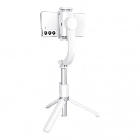 Selfie stick with wireless remote control tripod with stabilizer GIMBAL SSTR-L08 white