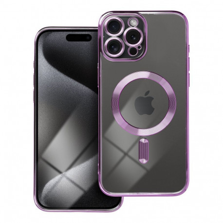 Case for iPhone 15 PRO MAX Electro Mag Cover compatible with MagSafe purple