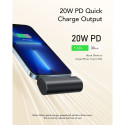 VEGER powerbank 5 000 mAh with built-in connector Lightning PD QC3.0 3A 20W PlugOn (W0556P) black