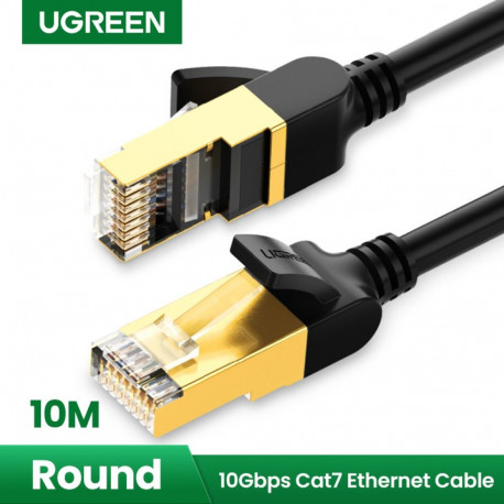Kaabel F/FTP CAT7 2xRJ45 pistikutega 10m must NW107 UGREEN