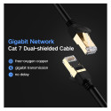 Kaabel F/FTP CAT7 2xRJ45 pistikutega 10m must NW107 UGREEN