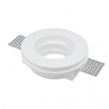 Gypsum downlight, round, fixed, for GU10/MR16 bulbs, ORION, LED line