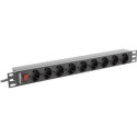 Lanberg PDU power strip 19" 1U 9x Schuko 3m (PDU-09F-0300-BK)