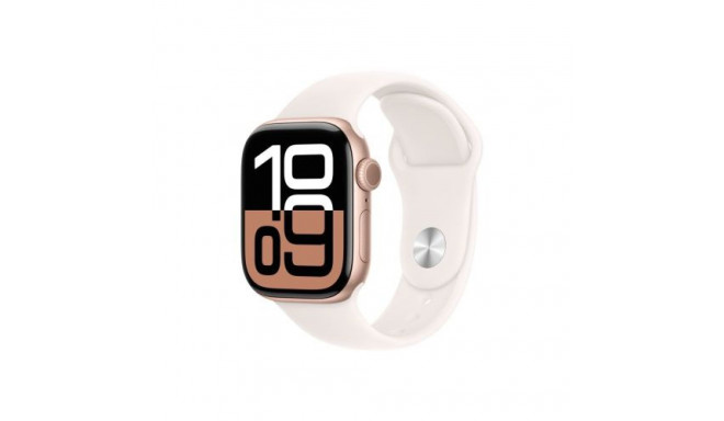 Apple Watch Series 10 GPS 42mm Rose Gold Alu Case, Light Blush Sport Band S/M EU MWWH3