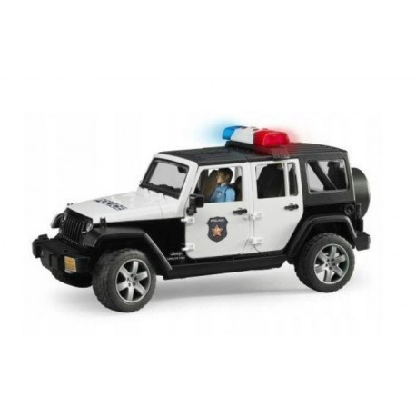 The Bruder Jeep Wrangler Rubicon Police Vehicle is a highly detailed, 1:16 scale to