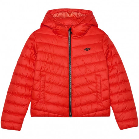 Kurtka pikowana dla chłopca 4F M460 pomarańczowa 4FJWAW24TDJAM460 70S 146cm