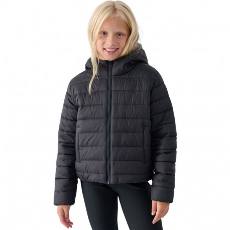 Kurtka pikowana dla dziewczynki 4F F449 głęboka czerń 4FJWAW24TDJAF449 20S 164cm