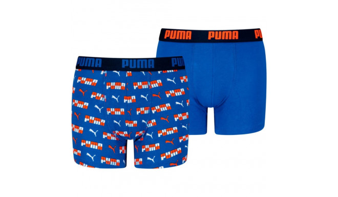 Bokserki dla dzieci Puma Printed Boxer 2P niebieskie 938303 02 164cm