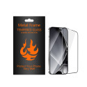 Tempered glass metal frame for iPhone 15 6,1" black frame