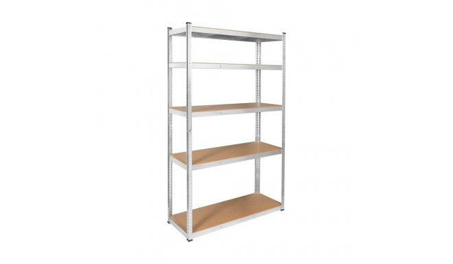 Metal storage rack 205x120x45 silver Rebel