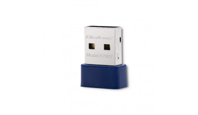 Qoltec 57007 Traadita Mini Bluetooth USB WiFi Adapter