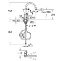 GROHE BauFlow ühe hoovaga köögisegisti kroomitud