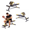 HMS Fitness LSR8311 Flat weight training bench Adjustable seat Home Black, Yellow