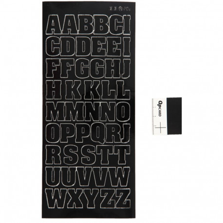 Focus Stickers Black Letters Large Uppercase