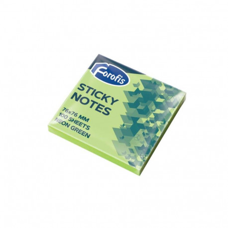 Stick notes FOROFIS 76x76mm 80sh. (neon green)