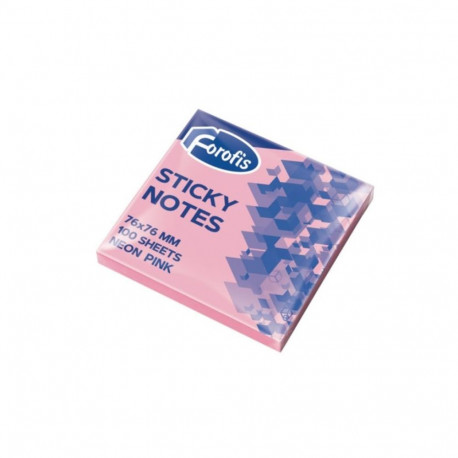 Stick notes FOROFIS 76x76mm 80sh. (neon pink)