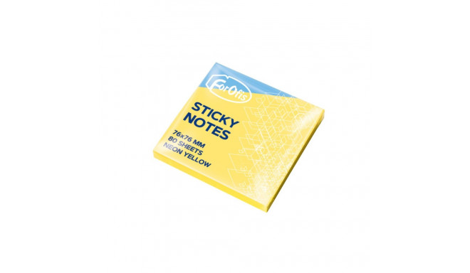 Stick notes FOROFIS 76x76mm 80sh. (neon yellow)