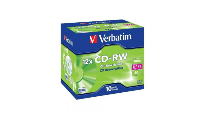 VERBATIM CD-RW 80 min. / 700MB 8x 10-pack jewelcase