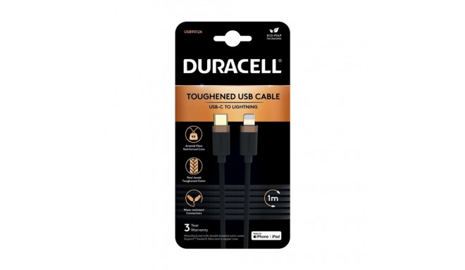 Duracell USB-C/Lightning punutud kaabel 1m