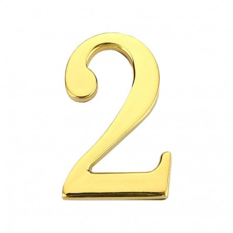 DOOR NUMBER 2 GP-2 45MM kuldne ukse number
