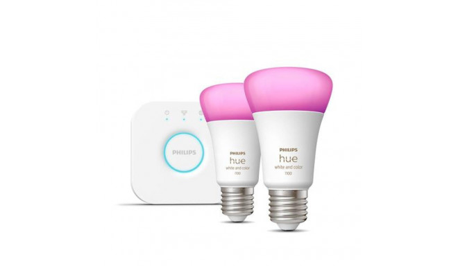 Philips Hue White and colour ambience Starter kit: 2 E27 smart bulbs (1100)