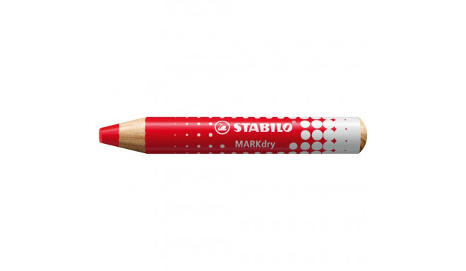 Tahvlimarker puidust STABILO MARKdry, punane, südamik 10mm, teritatav, PEFC