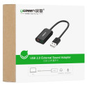 External Sound Card Adapter USB 2.0, Black