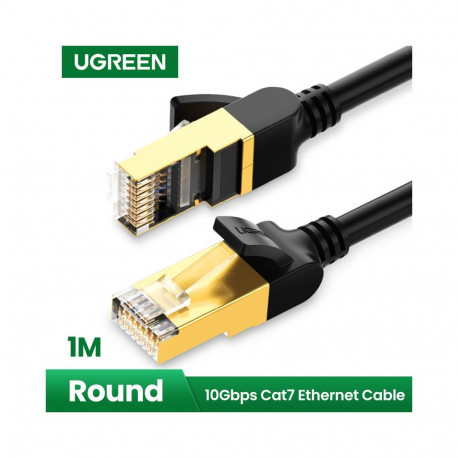 Cable F/FTP CAT7 with 2xRJ45 plugs 1m black NW107 UGREEN