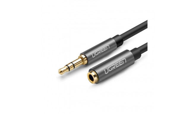 Kaablipikendus 3,5 mm isane - 3,5 mm emane 1,0 m,  AV118 UGREEN, must