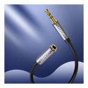 Kaablipikendus 3,5 mm isane - 3,5 mm emane 1,0 m,  AV118 UGREEN, must