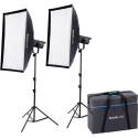 NANLITE FS-150B BI-COLOUR 2 LIGHT KIT WITH STAND