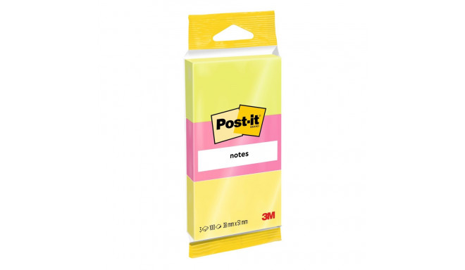 Märkmepaber 38x51mm POST-IT neoonvärvid 3x100 lehte
