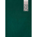 Book calendar DAY A5, hardcover, leather covers (DARK GREEN) 00035/40007