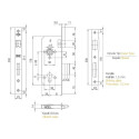 MORTISE LOCK KALE 152/R45 3T WITHO CYL