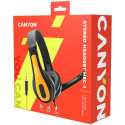 CANYON PC headset HSC-1 PC Mic Flat 2m Black Yellow