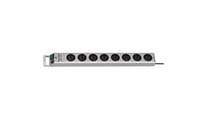 Brennenstuhl Super-Solid-Line pistikupesa 8 pesaga 2,5 m hõbedane (1153344118)