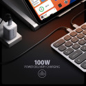 Axagon HMC-KB-US USB-C USB-C klaviatuur USB jaoturi, microSD/SD lugeja, HDMI 4K/60Hz, PD 100W, US ki
