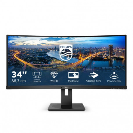 Philips | 345B1C | 34  " | VA | WQHD | 21:9 | Warranty 24 month(s) | 5 ms | 300   cd/m2 | Black | HD