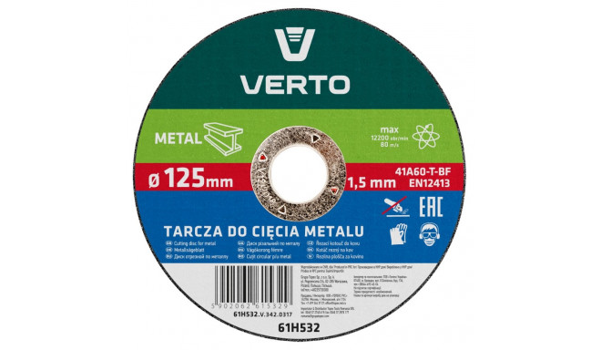 Tarcza tnąca do metalu 125 x 1.5 x 22.2 mm