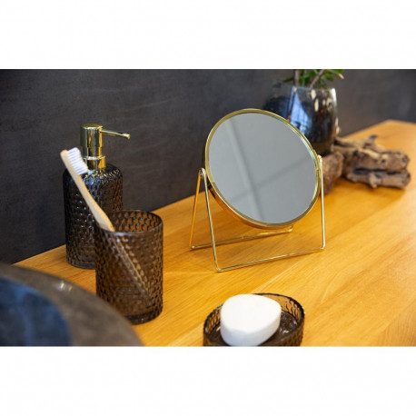MAKE-UP MIRROR SUMMER S GOLD STEEL/GLASS
