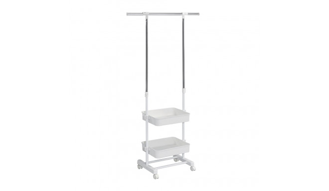 Clothes hanger FERGUS 47-77x29x92-165cm, white