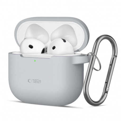 TECH-PROTECT SILICONE HOOK APPLE AIRPODS 4 / 5 CRAYON GREY