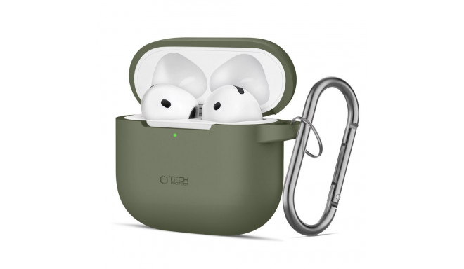 TECH-PROTECT SILICONE HOOK APPLE AIRPODS 4 OLIVE GREEN