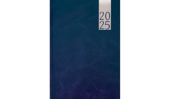 Book calendar DAY A5, hardcover, leather covers (DARK BLUE) 00035/40029