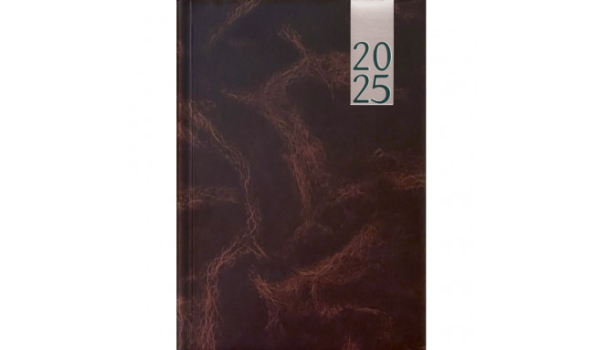 Raamatkalender PÄEV A5, kõvaköide, lederiinkaaned (TUMEPRUUN) 00035/40009
