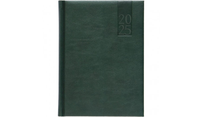 Book calendar DAY A5, hardcover, synthetic leather (GREEN) 00034/40025