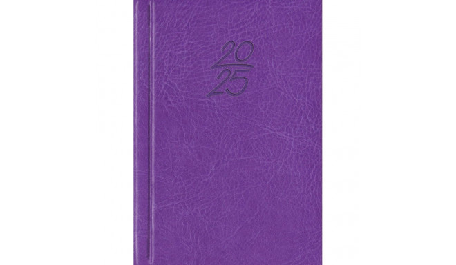 Book calendar Calendar notebook A6 DAY, synthetic leather (PURPLE) 00029/40063