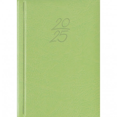 Book calendar Calendar notebook A6 DAY, synthetic leather (LIGHT GREEN) 00029/40247