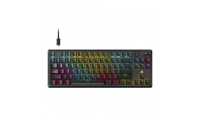 CORSAIR K70 CORE TKL Tenkeyless Mechanical Gaming Keyboard Backlit RGB LED CORSAIR MLX RED Black Bla