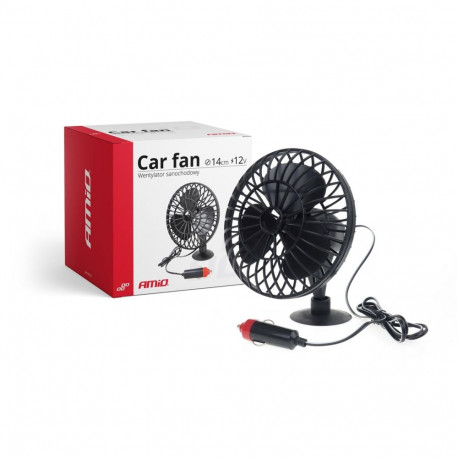 Wentylator wiatrak samochodowy z przyssawką minifan 12v amio-02235